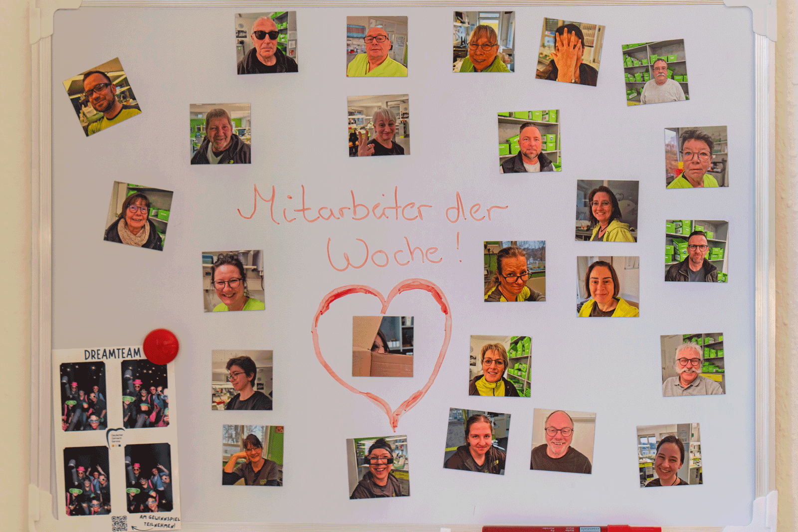 Mitarbeiter des Monats -Wand
